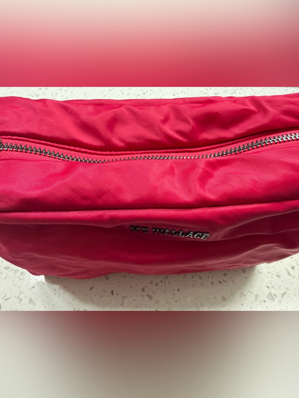 MZ Wallace Vibrant Pink Nylon Cosmetic Pouch - Picture 4 of 12